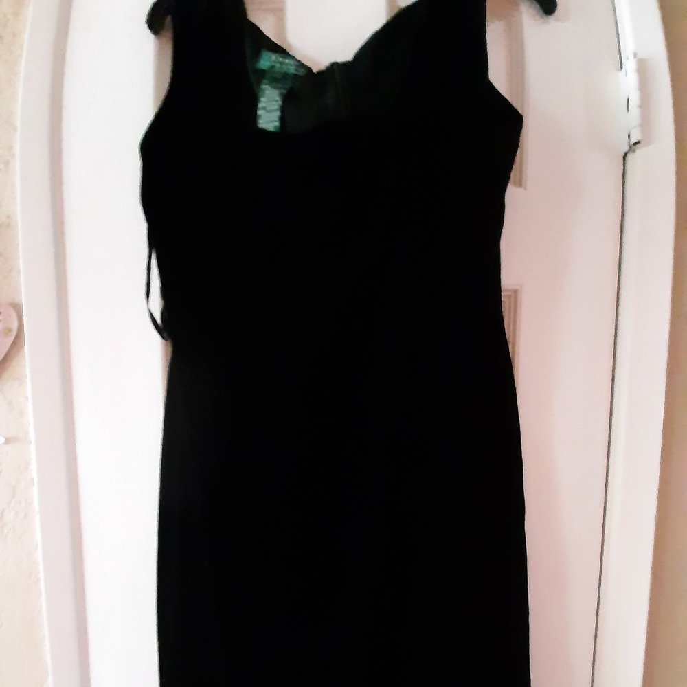 Black Velvet Midi Dress